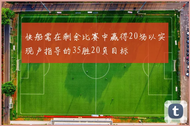 快船需在剩余比赛中赢得20场以实现卢指导的35胜20负目标